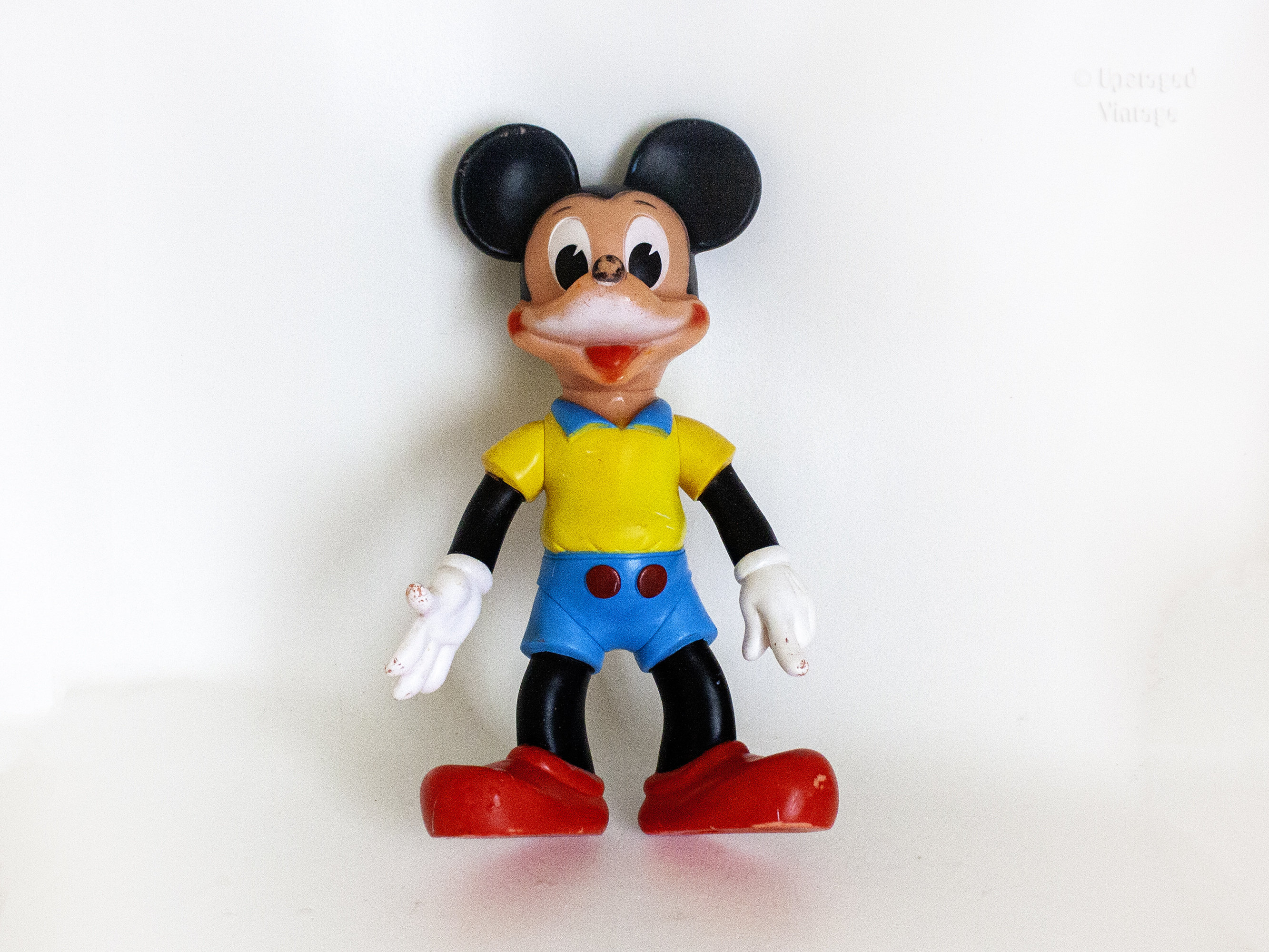 Mickey Mouse 1960s DISNEY Original Vintage Rubber Toy RARE Made in