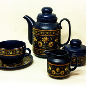 Winterling Bavarian Tea Set, Coffee Pot, Breakfast Cup & Saucer, Milk Jug, Sugar Bowl West German Pottery