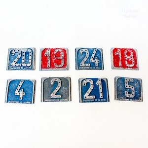 Paris Taxi Cab Numbers FRENCH Vintage Metal Signs Ideal For Houses Sold Individually