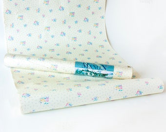Ditsy Floral Wallpaper TWO 2 Full Rolls Pretty French Vintage 1970s/80s by Maison de Manon