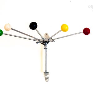 Sputnik-kapstok SERJAC gekleurde knoppen FRANSE vintage uitbreidbare kapstokhaken