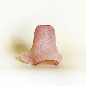 Pink Glass Lampshade FRENCH Vintage Textured Glass Shades - sold individually - 4 available
