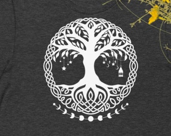Celtic Tree of Life T-Shirt, Boho Nature Knot Design, Unisex