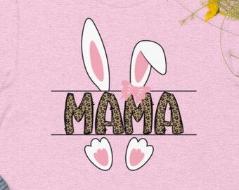 Easter Leopard Mama Shirt, Bunny Ears Tee