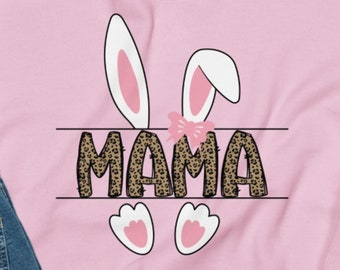 Easter MAMA Leopard Print Sweatshirt, Bunny Ears
