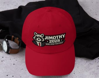 Jimothy 2028 More Spine Than MAGA, Anti MAGA Political Humor, Funny Raccoon Campaign Parody, Progressive Election Gift