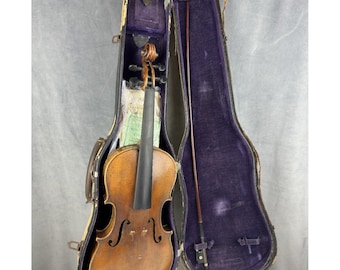 RARE Antique Violin  4/4 Carlo Bergonzi Copy C 1900 With Сase and One Bow