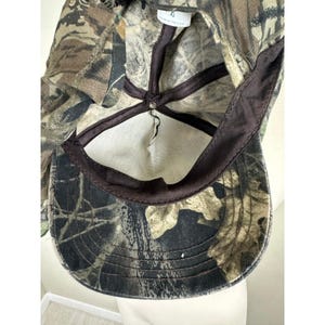 VTG 80s Mossy Oak Treestand Camo Hunting Hat Face Mask Snapback USA image 8