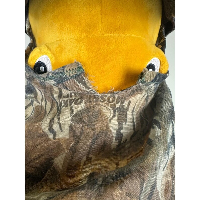 VTG 80s Mossy Oak Treestand Camo Hunting Hat Face Mask Snapback USA image 3