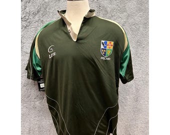 Vintage Y2K Ireland Four Provinces Rugby Shirt Olive Green Live For Rugby L