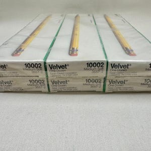 144 vintage NOS Velvet Faber Castell Pencils pencil 12 box x 12 lot Medium Firm image 3