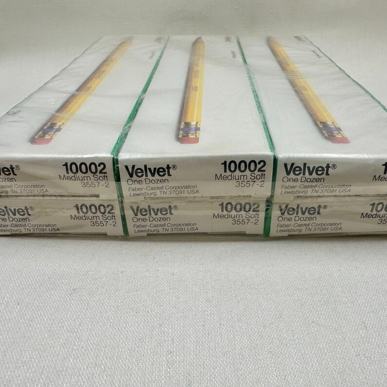 144 vintage NOS Velvet Faber Castell Pencils pencil 12 box x 12 lot Medium Firm image 3