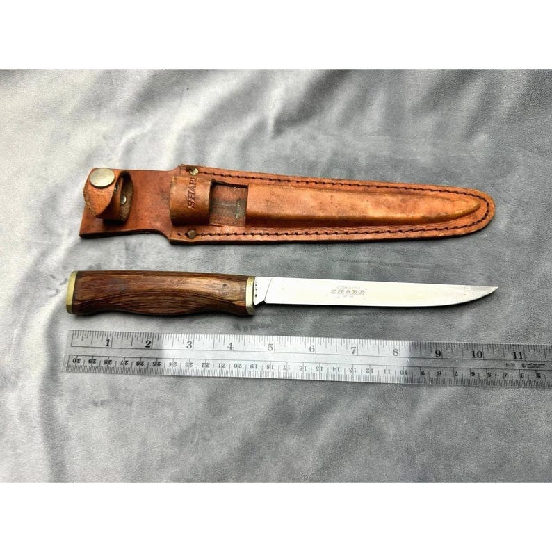 Sharp DF-60 Fillet Knife Leather Sheath Fishing Tool Fisherman image 1