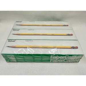 144 vintage NOS Velvet Faber Castell Pencils pencil 12 box x 12 lot Medium Firm image 2