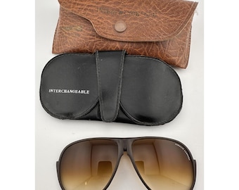 Vintage 80s Porsche Carrera Aviator Sunglasses Frame Lens Set No Temples Parts