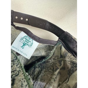 VTG 80s Mossy Oak Treestand Camo Hunting Hat Face Mask Snapback USA image 7