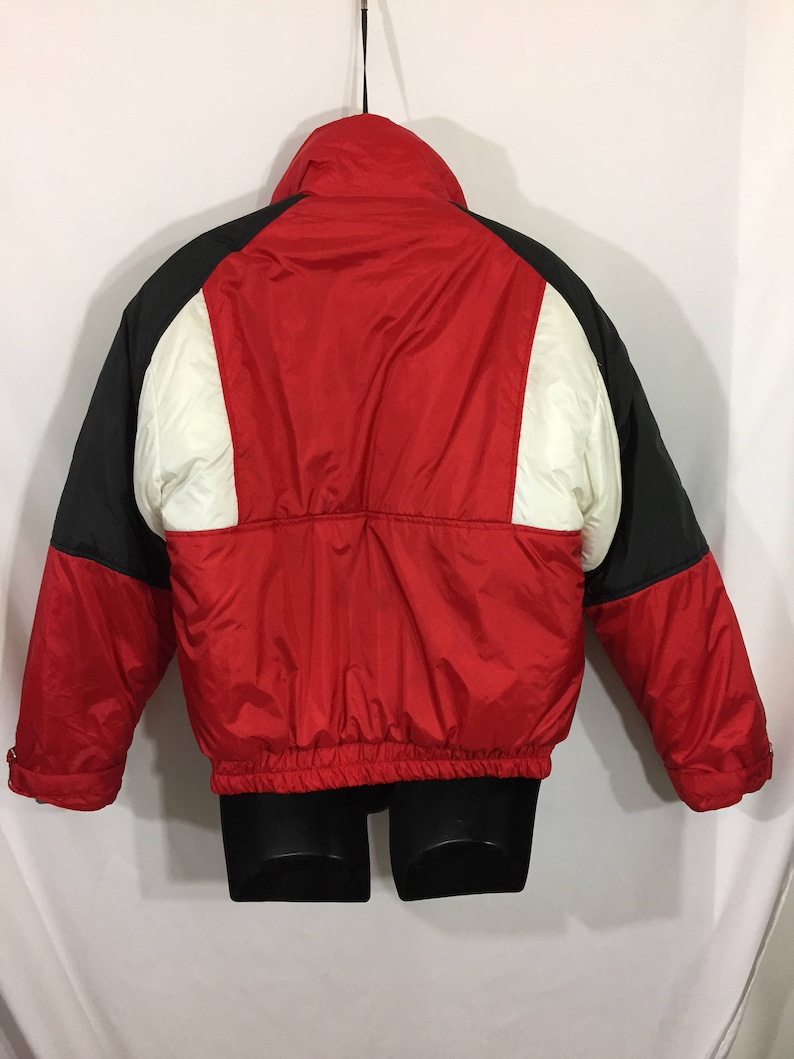 Puff Jacket Color Block Seagrams Coolers Red White Black Size L