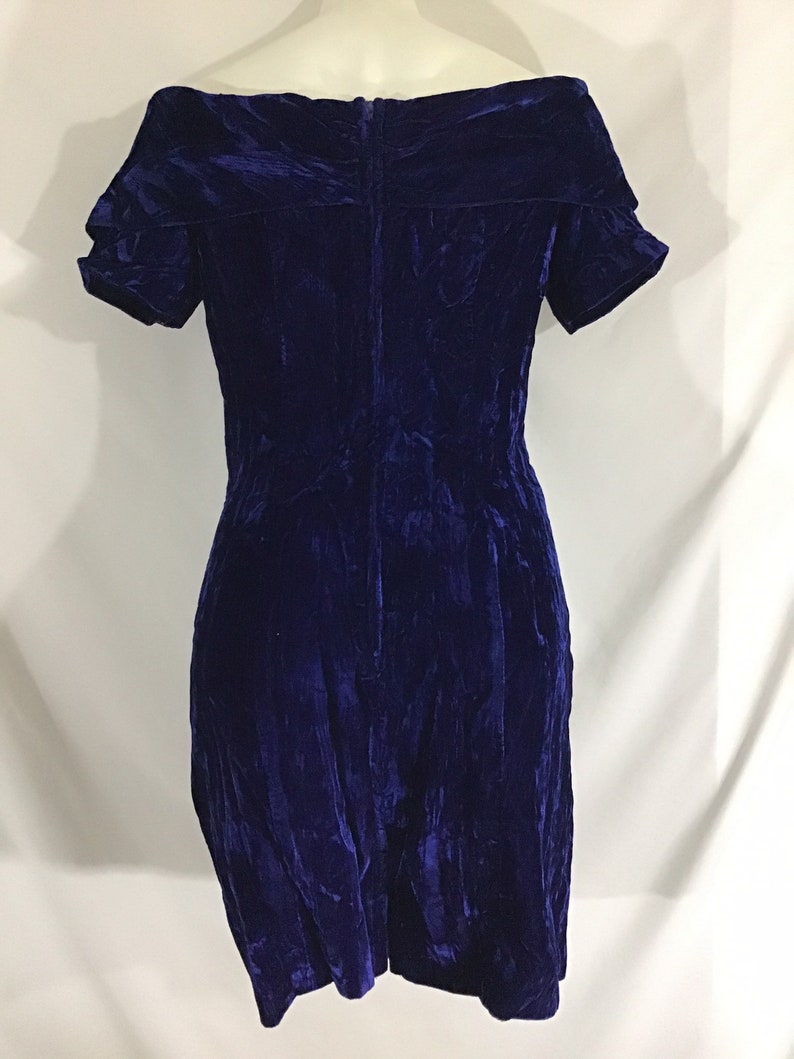 Vintage Rampage Dress Crushed Velvet off the Shoulder 90's - Etsy