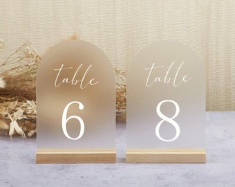 Numéros de table de mariage, Numéros de table de mariage, Numéros de table en acrylique,Décor givré personnalisé de réception de mariage,Centre de table de table de mariage,Signalisation