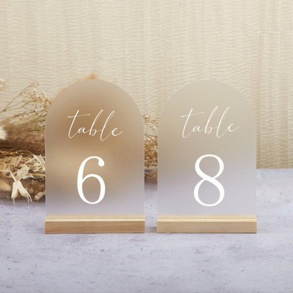 Numéros de table de mariage, Numéros de table de mariage, Numéros de table en acrylique,Décor givré personnalisé de réception de mariage,Centre de table de table de mariage,Signalisation