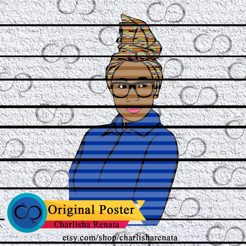 Download Eboni .svg dxf .jpg .pdf & .png Black woman Headwrap SVG ...