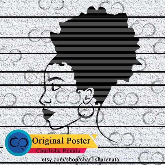 Download Shardae Black Woman Svg Afro Puff Clip Art Cut Design File Etsy