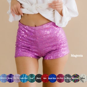 Sparkle Sequin Shorts Sequin Shorts Stretch Sequin Shorts image 1