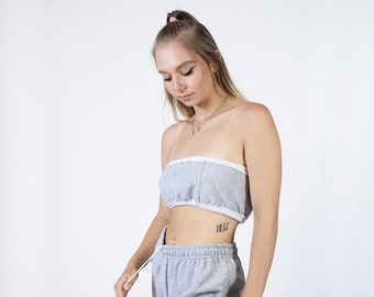 nike strapless top and shorts