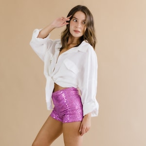 Sparkle Sequin Shorts Sequin Shorts Stretch Sequin Shorts image 5