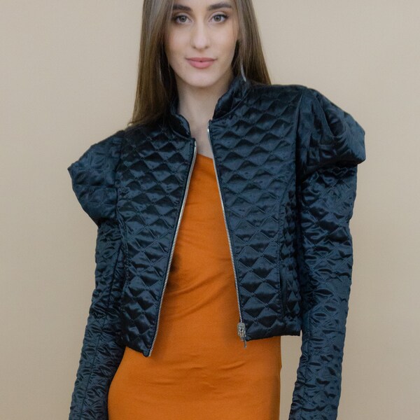 Puff Sleeve Jacket Etsy