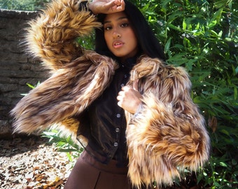 Faux Fur Coat | Fur Coat | Brown Coat | Fur Jacket