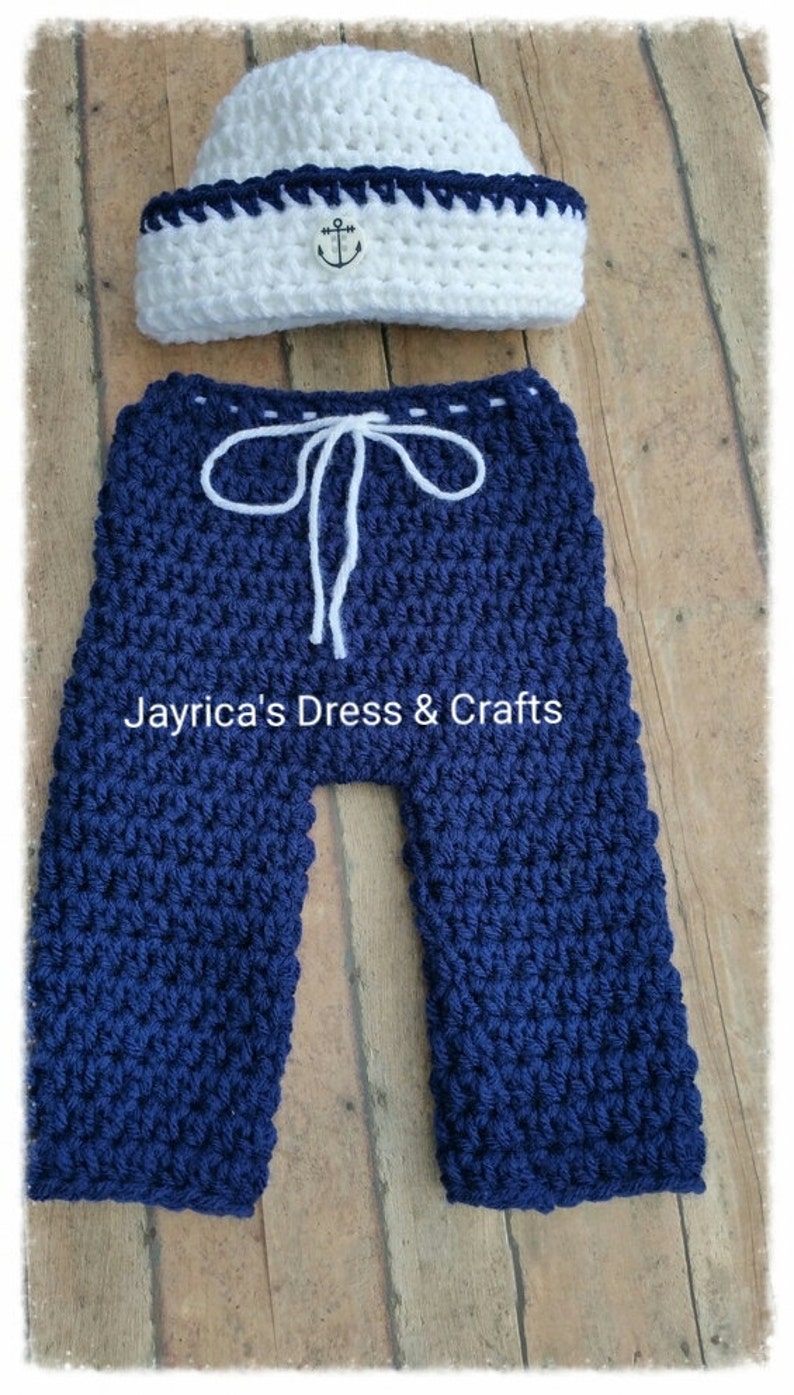 Sailor Hat Newborn Pants Pants and Hat Set Newborn Pants Photo Prop Etsy