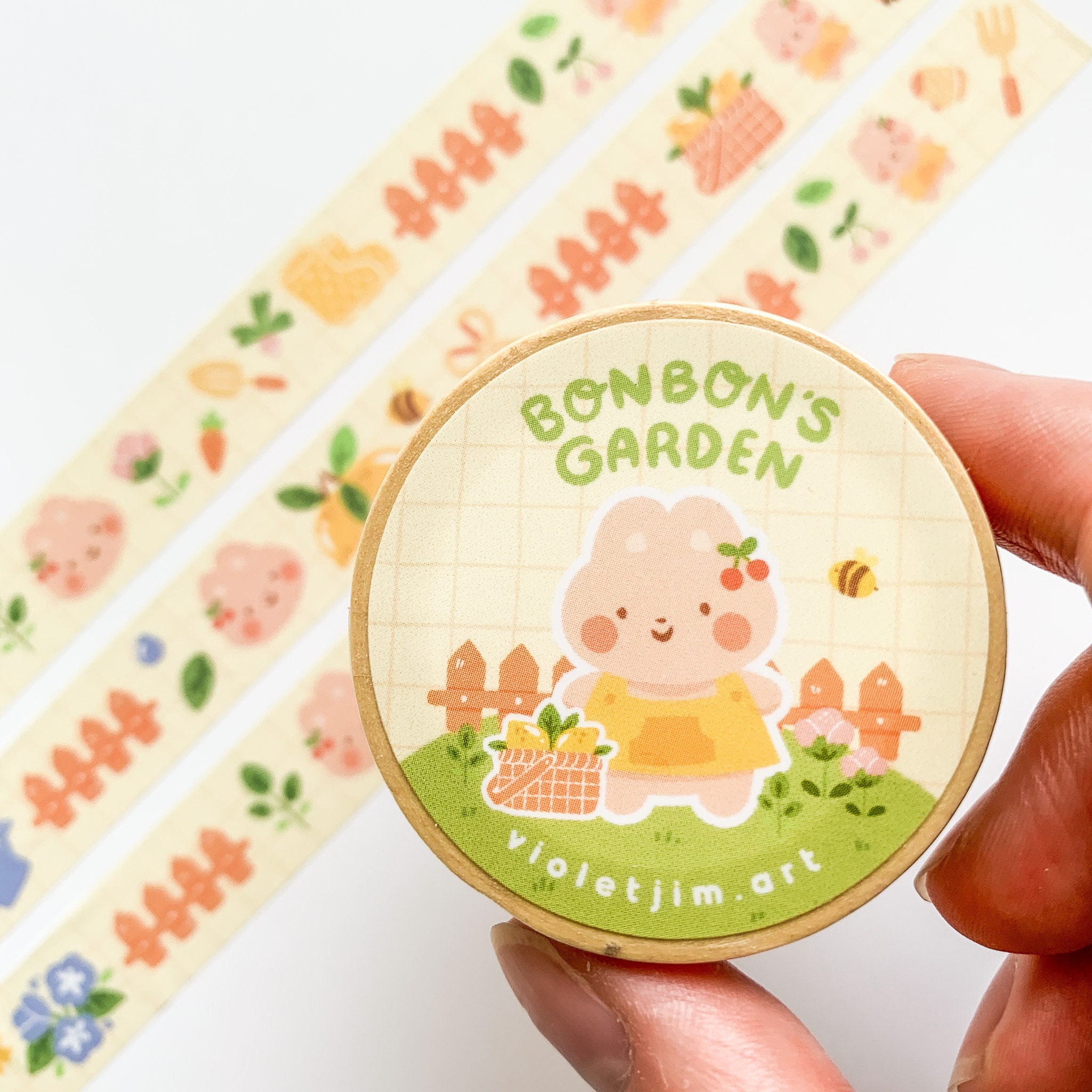 Bonbon's Garden Washi Tape | Kawaii Bunny Gardening Plant Washi T…