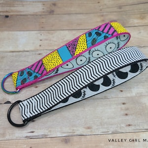 NBC Keychain Wristlets | Halloween Christmas Nightmare | Jack or Sally Keychain Wristlet