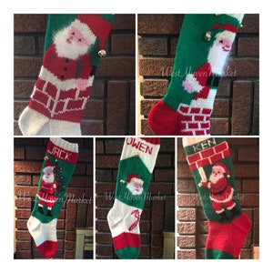 Bundle of 5 Favorite Vintage Christmas Stocking PATTERNS - hard copies mailed to you