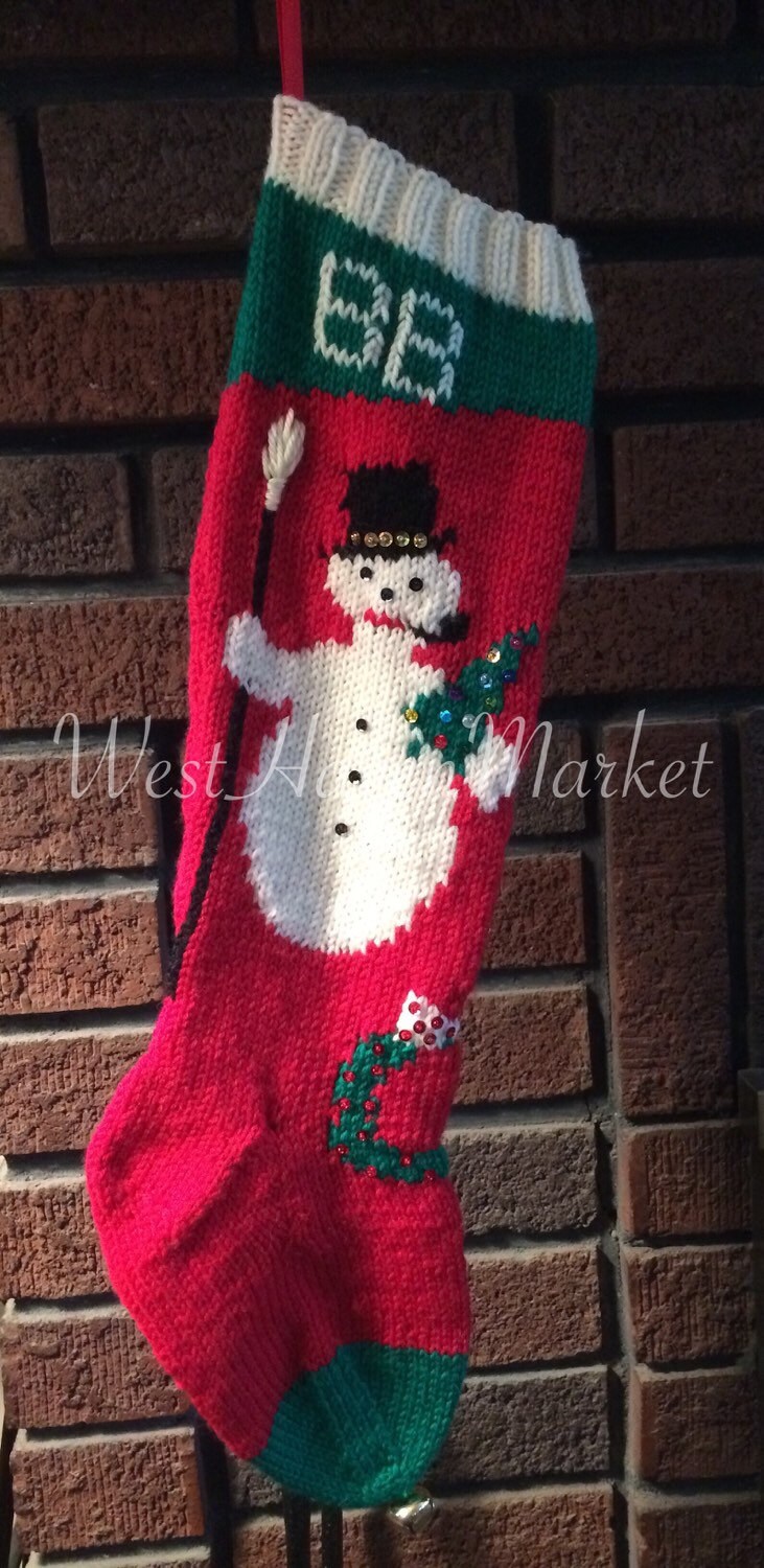 PDF for Vintage Snowman Stocking - Etsy