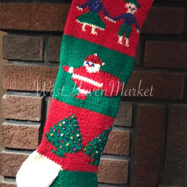 PATTERN for Vintage Personalized Christmas Stocking from 1945 - HARD COPY mailed to you