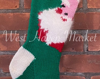 PATTERN for Vintage Santa Claus &quot;Santa Face&quot; Christmas Stocking - HARD COPY mailed to you