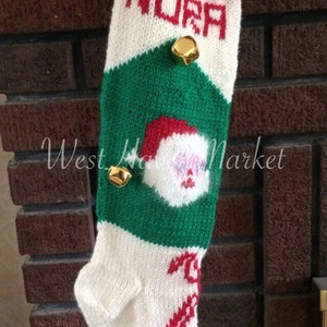 PATTERN for Vintage Santa and Candy Canes Christmas Stocking Pattern - HARD COPY mailed to you