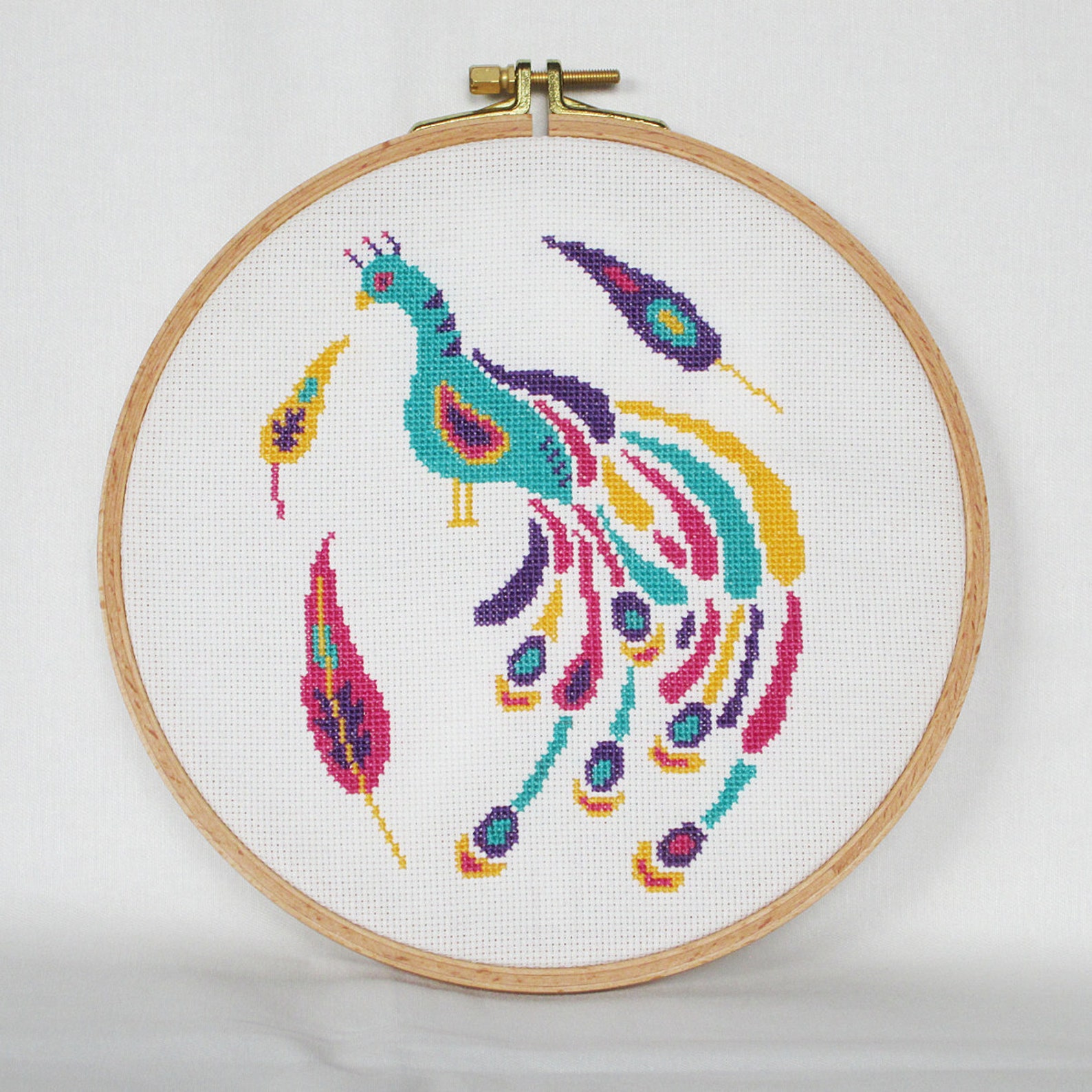 Peacock Cross Stitch Pattern Beautiful Bird Cross Stitch | Etsy