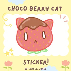 Sticker Chat chocolat baies