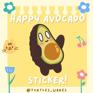 Adesivo di avocado felice