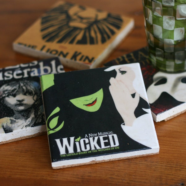 BROADWAY Coasters Theatre Shows Les Miserable Wicked Lion King Phantom of the Opera