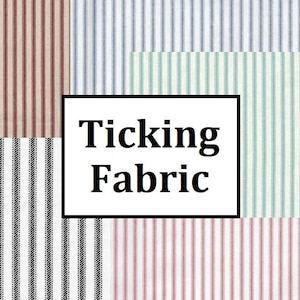  Vertical Ticking Stripe Cotton Duck Ivory/Tan, Fabric by the  Yard : Arts, Crafts & Sewing