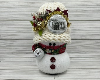 Handmade Snowman, “Snow Friends”, Merry Christmas, xmas, holiday decor, Christmas, winter holiday, Snowman, Santa