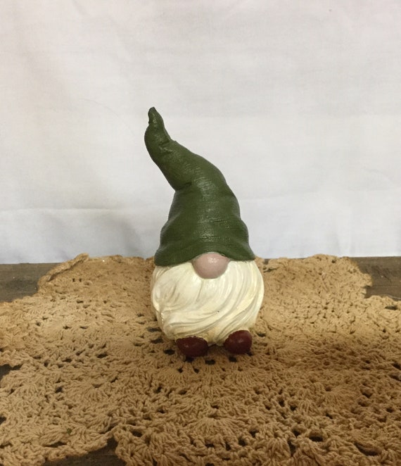 Concrete gnome 1 handmade hand painted gnomes painted Etsy