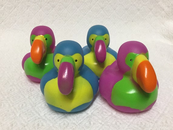 4 rubber ducks