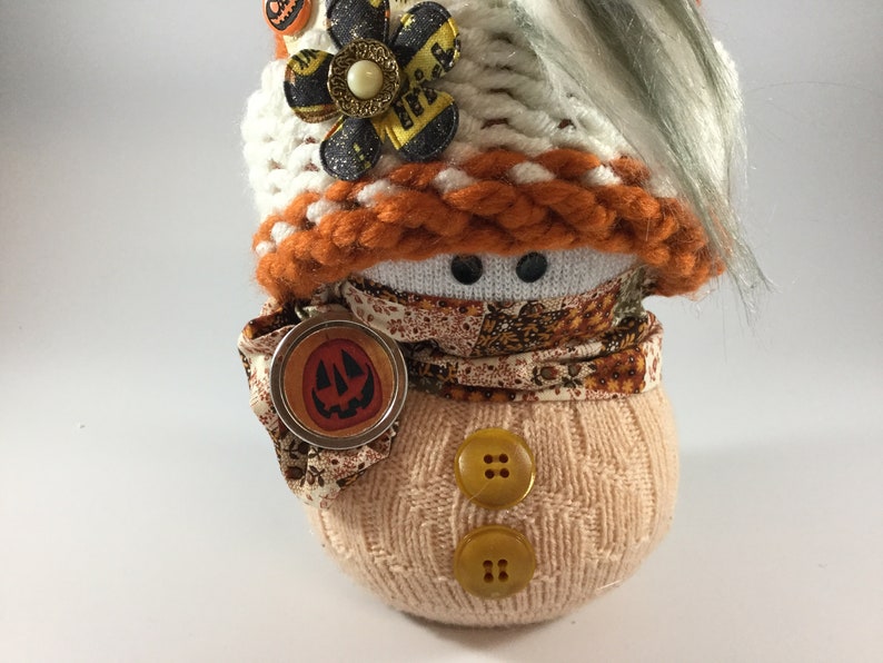 pumpkin \u201cSnow Friends\u201d fall decor Halloween Handmade Snowman
