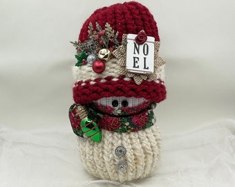 Handmade Snowman, “Snow Friends”, Merry Christmas, xmas, holiday decor, Christmas, winter holiday, Snowman, Santa
