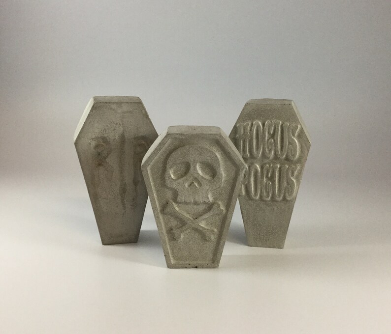 Concrete Tombstones set of 3 tombstone cemetery fall | Etsy